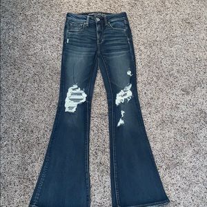 NEVER WORN slim fit bootcut SHORT AE jeans